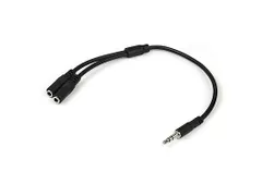 Slim Stereo Splitterkabel Y-adapter 3,5mm M naar 2x 3,5mm F