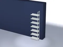 dossierstelling,aanbouwveld,HxBxD 2550x750x300mm,vaklast 60kg