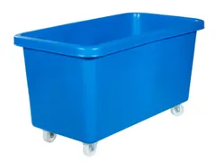 Verrijdbare Rechthoekige Bak 450 Liter Hxbxd 737x1308x699mm Pe Blauw