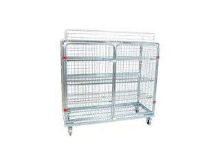 ballenwagen,draagverm. 500kg,HxLxB 1550x1500x620mm,3gaaswanden,deur - 1