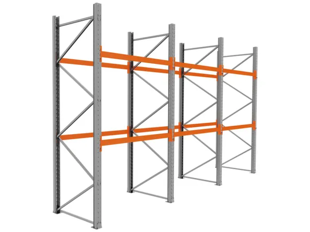 palletstelling,basis+2xaanbouw,HxBxD 3360x5875x1100mm,vakl. 3000kg