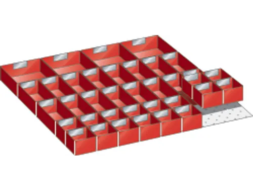 Indelingsmateriaal V. Front H 50Mm 16/16/4Inzetbakjes B 717Mm