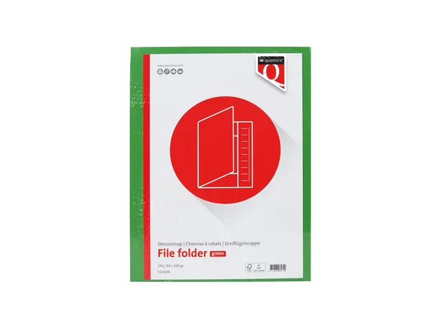 Chemise à rabats Quantore A4 320g vert