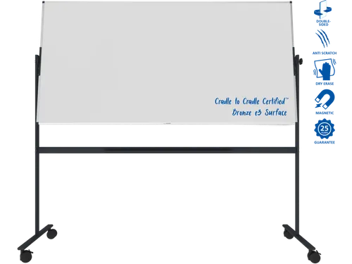 Legamaster UNITE PLUS kantelbaar whiteboard 100x200cm zwart onderstel