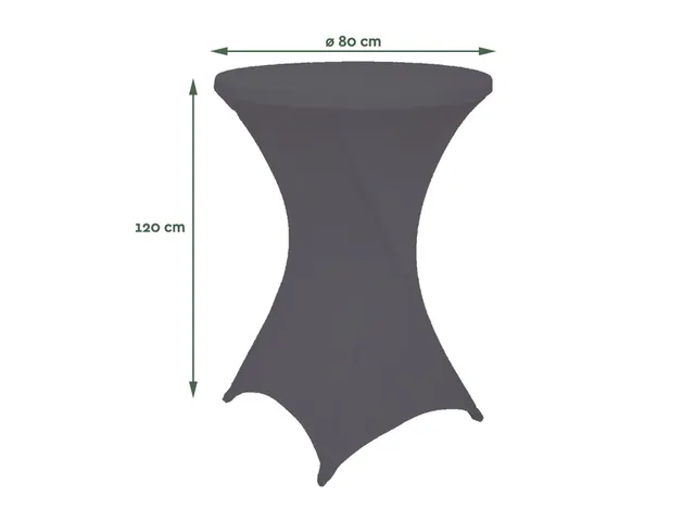 Housse BRASK pour table haute 80cm anthracite
