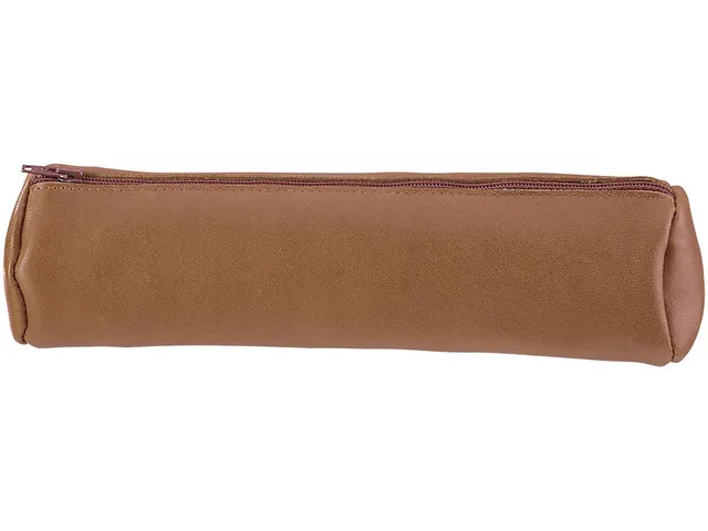 Pennenzak Uit Leer, Rond, Bruin
