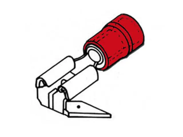 Kabelschoen "Piggy Back" 6.4mm Rood