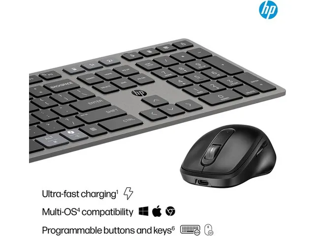 725 Multi-Device Rechargeable Wireless Keyboard and Mouse Combo US