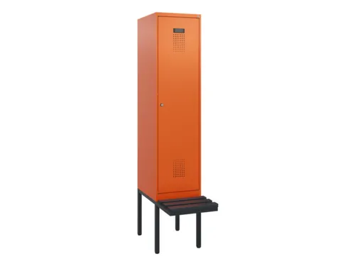 locker met bank,HxBxD 1950x400x815mm,1vak,vak B 400mm,cilinderslot