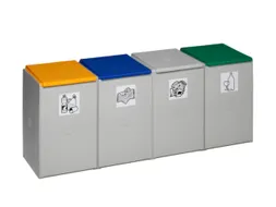 afvalverzamelbox 4x60l HxBxD 570x1410x405mm