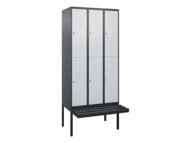 Dubbeldekse dekenkist,HxBxD 2120x900x815mm,3x2vak.,vak B 300mm