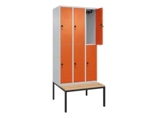 Dubbeldekse dekenkist,HxBxD 2120x900x815mm,3x2vak.,vak B 300mm - 2