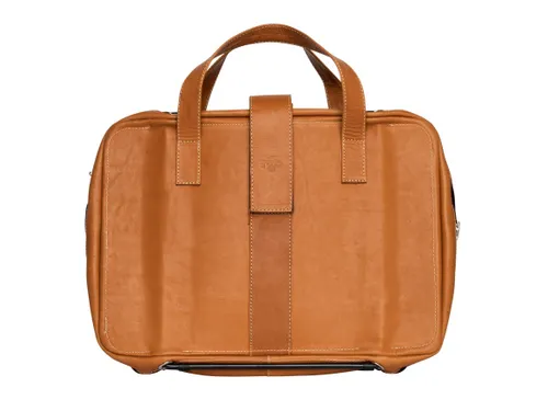 R-Go Viva 15.6 inch Laptoptas Leer Bruin