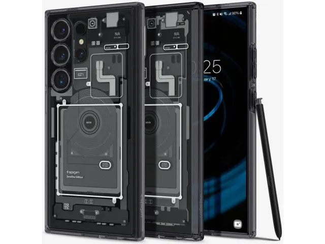 Spigen Ultra Hybrid Zero One Samsung Galaxy S24 Ultra Hoesje Zwart