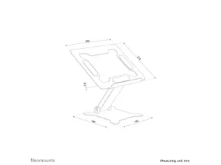 Neomounts DS20-740BL1 Laptopstandaard - 11-15 inch - max 5 kg - h 1,7- - 8