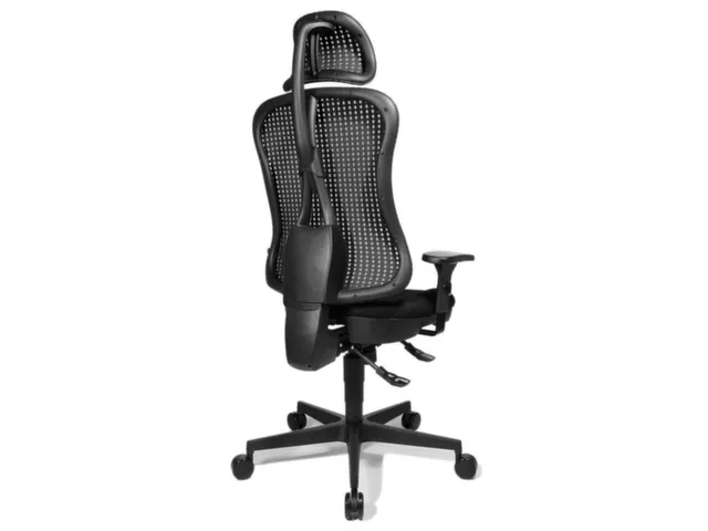Siège Bureau Pivotant Assise Noir Dossier Maille Noir