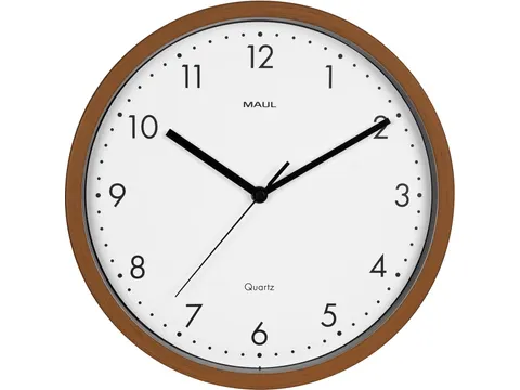 wandklok Grain quartz 31 cm kunststof donker hout