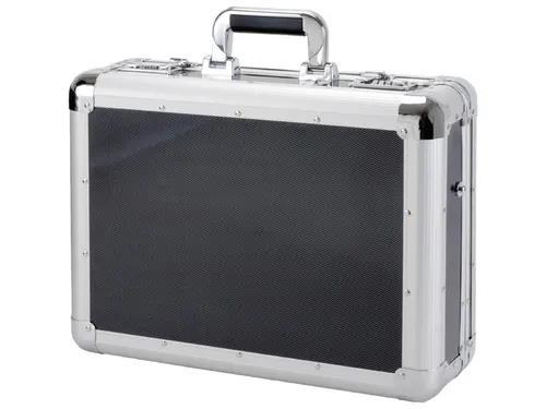 laptop koffer Alumaxx C-1 aluminium zilver-carbonlook 17 inch