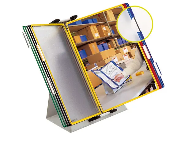 Système de présentation pupitre Tarifold A4 métal 10 poches assorti