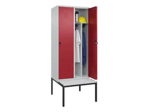 locker voor scheiding van kleding,HxBxD 2120x800x815mm,2vak