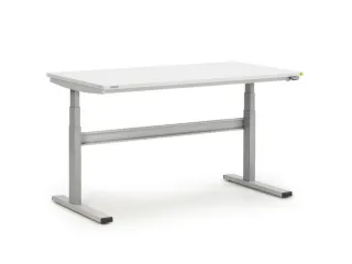 ESD-montagetafel,HxBxD 630-1270x1500x800mm,blad gelamineerd grijs - 2
