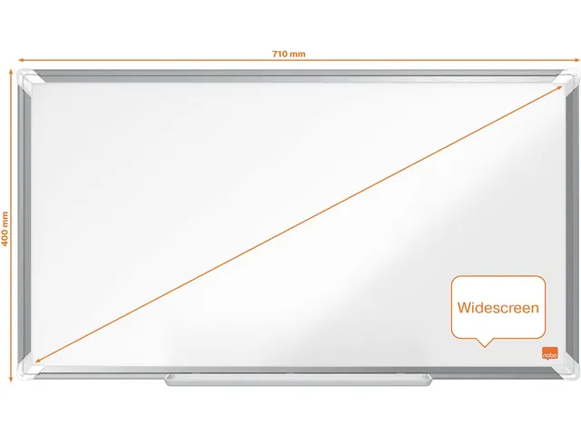 Premium Plus whiteboard, gelakt staal, 71 x40 cm