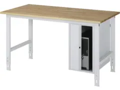 armoire à rideaux PC p. établi HxlxP 620x360x650mm passage de câble