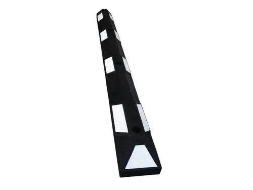parkeerplaatsbegrenzing,B 1800mm,recyclebaar rubber,zwart/wit