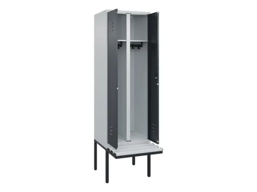 locker voor scheiding van kleding,HxBxD 2120x600x815mm,2vak