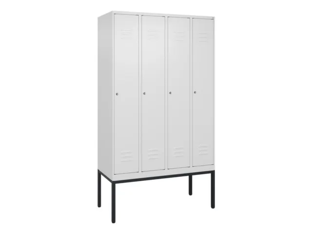 locker,HxBxD 2120x1200x500mm,4vak,vak B 300mm,cil.-slot,voetonderstel
