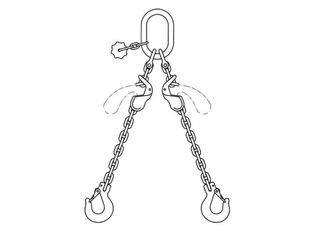 Hijsketting 2 Sprong Draagvermogen 1.6t Nuttige L 1m Verkortbaar