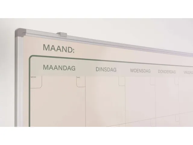 Maandplanner Elegance Nederlands softline profiel 8mm 90x120cm alu