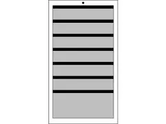 ladekast HxBxD 900x500x500mm 7laden vergrendeling RAL7035