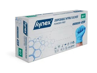 Handschoen Hynex nitril extra sterk S blauw 5gr 100 stuks - 2