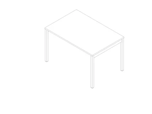 bureau HxBxD 730x1200x800mm blad wit 4-voeten wit