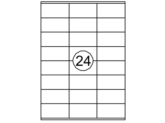 Etiket Quantore 70x36mm wit 2400st