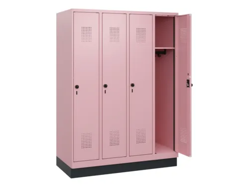 schoollocker,HxBxD 1630x1200x500mm,4vak,vak B 300mm,draaigrendel