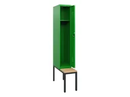 locker met bank,HxBxD 1950x300x815mm,1vak,vak B 300mm,cilinderslot