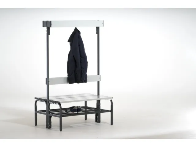 banc double,HxLxP 1670x1015x725mm,barres alu,RAL7016