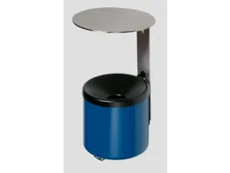 Wandasbak 2.4 liter HxØ 310x155mm Ral5010 Blauw Overkapping Rvs