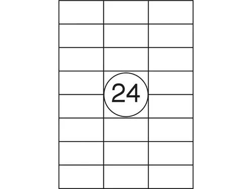 Office Products Etiket 70x42,3mm Wit Rechte Hoek 2100 stuks