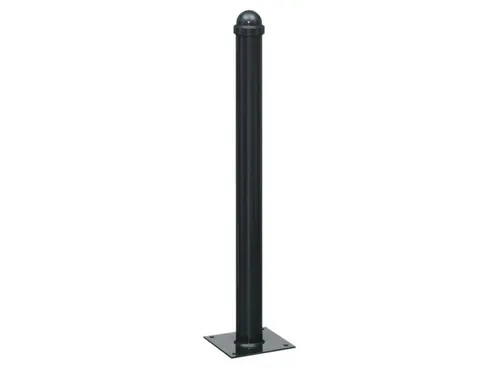 Trottoirpaal 900mmØ76mm Met Halve Kogel-kap Met Bodemplaat