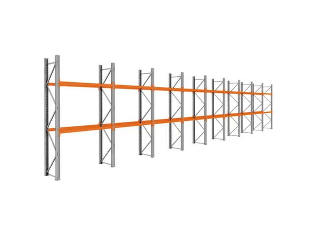 palletstelling,basis+8xaanbouw,HxBxD 3360x17425x750mm,vakl. 3000kg