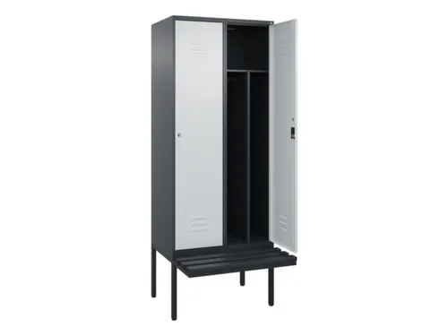 locker voor scheiding van kleding,HxBxD 2120x800x815mm,2vak
