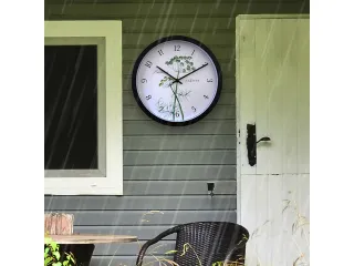 Buitenklok Nextime dia 30.5cm Anethium cijfers, zwarte rand witte wijz - 6