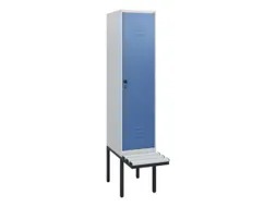 locker met bank,HxBxD 1950x400x815mm,1vak,vak B 400mm,draaigrendel