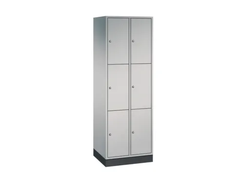 lockerkast,HxBxD 1950x620x500mm,2x3vakken,cil.-slot,sokkel