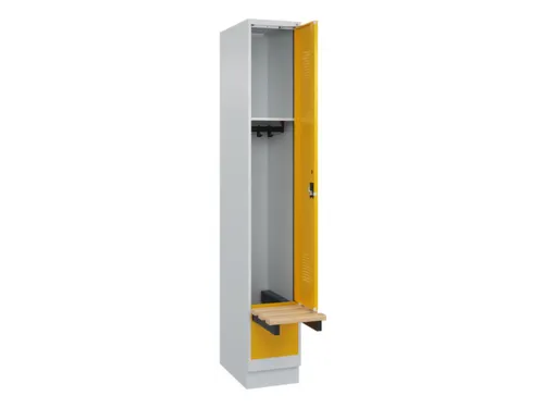 locker met bank,HxBxD 1950x300x815mm,1vak,vak B 300mm,cilinderslot