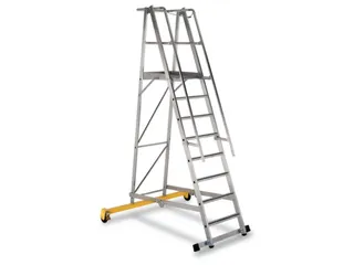Platformladder Aluminium Bordes H X B X D 2100X 600X 630Mm 8Treden - 1
