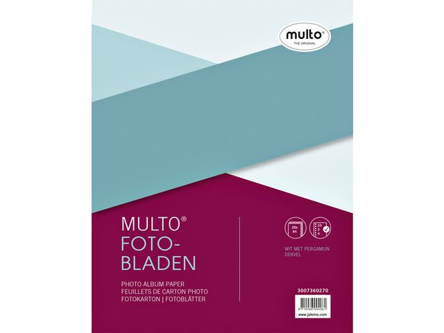Fotobladen Multo 23-Gaats +Dekvel Wit | TabbladenShop.nl